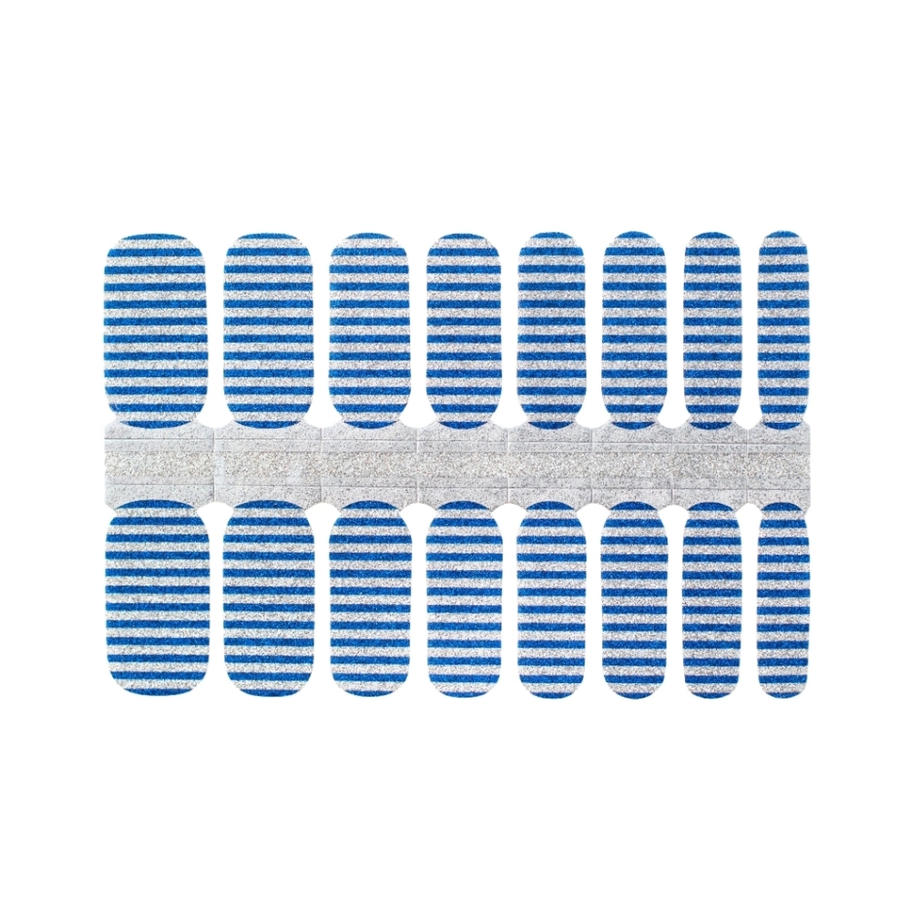 Lily & Fox nail wraps- Nautical Princess Glitter